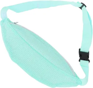 Beach Mesh Fanny Pack, Mesh Sports Waist Pack Lightweight Breathable Outdoor Sports Waist Pack for Workout, Festival, Sports Events Swimming, Gym