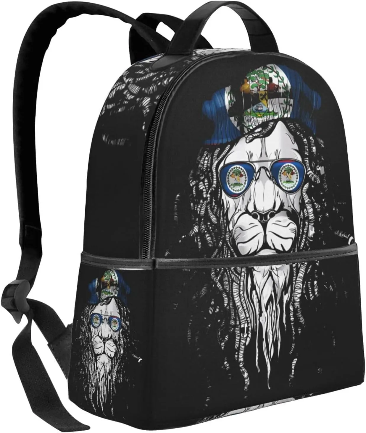 Belize Lion Flagl Casual Backpacks Laptop Backpack Carry-on Daypack Sports Travel Rucksack Lightweight Working Bag for Outdoor Hiking Cycling Walking