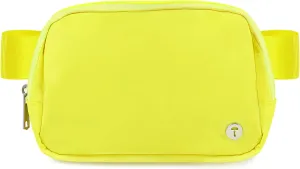 Belt Bag For Women Girls Kids Fanny Pack Crossbody Bag Fashionable Waist Packs With Adjustable Strap Waterproof For Travel Walking Running Hiking Neon Yellow