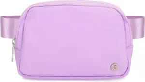 Belt Bag For Women Girls Kids Fanny Pack Crossbody Bag Fashionable Waist Packs With Adjustable Strap Waterproof For Travel Walking Running Hiking Purple Lavender