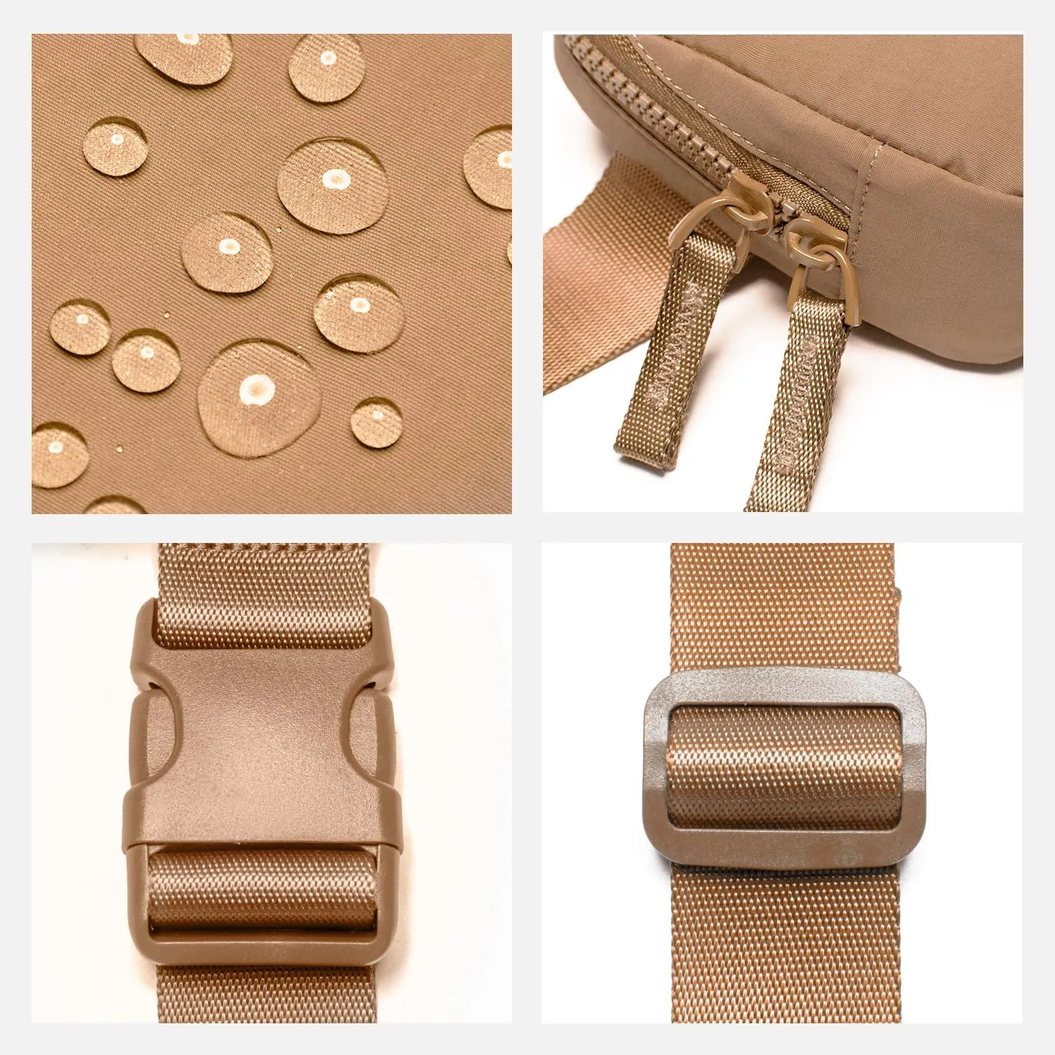 Belt Bag for Women Two-Way Zipper Cross Body Fanny Pack Fashion Waist Packs Everywhere Belt Bag with Adjustable Strap Gifts for Teen Girls Women Men (Brown)