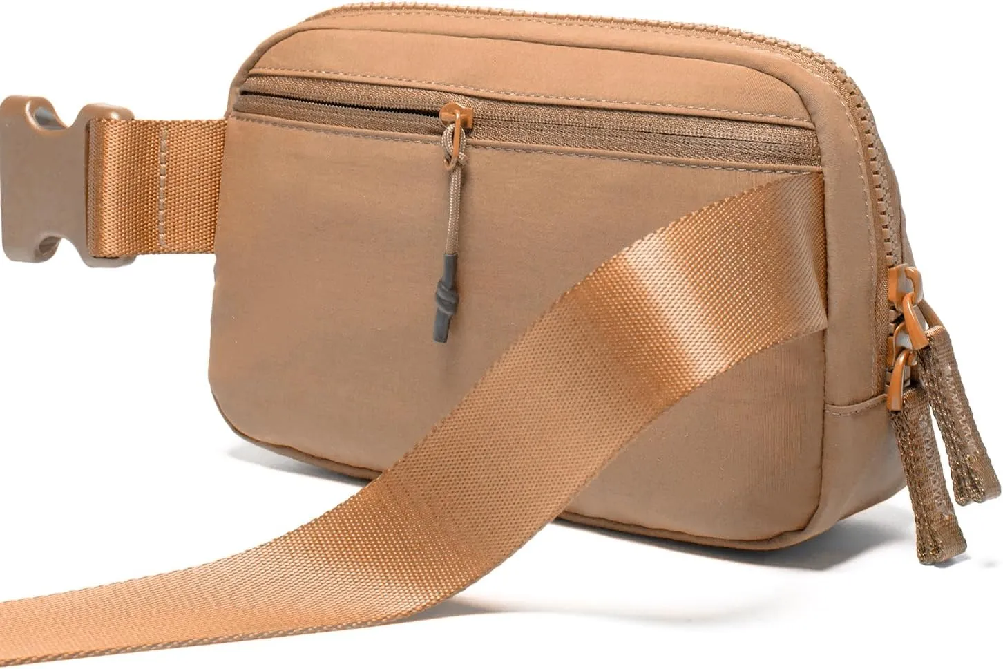 Belt Bag for Women Two-Way Zipper Cross Body Fanny Pack Fashion Waist Packs Everywhere Belt Bag with Adjustable Strap Gifts for Teen Girls Women Men (Brown)
