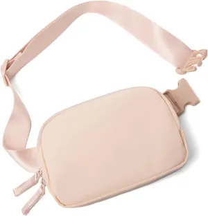 Belt Bag for Women Two-Way Zipper Cross Body Fanny Pack Fashion Waist Packs Everywhere Belt Bag with Adjustable Strap Gifts for Teen Girls Women Men (Coral Pink)