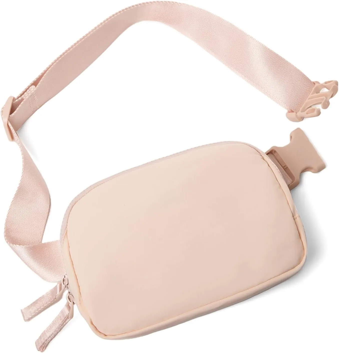 Belt Bag for Women Two-Way Zipper Cross Body Fanny Pack Fashion Waist Packs Everywhere Belt Bag with Adjustable Strap Gifts for Teen Girls Women Men (Coral Pink)
