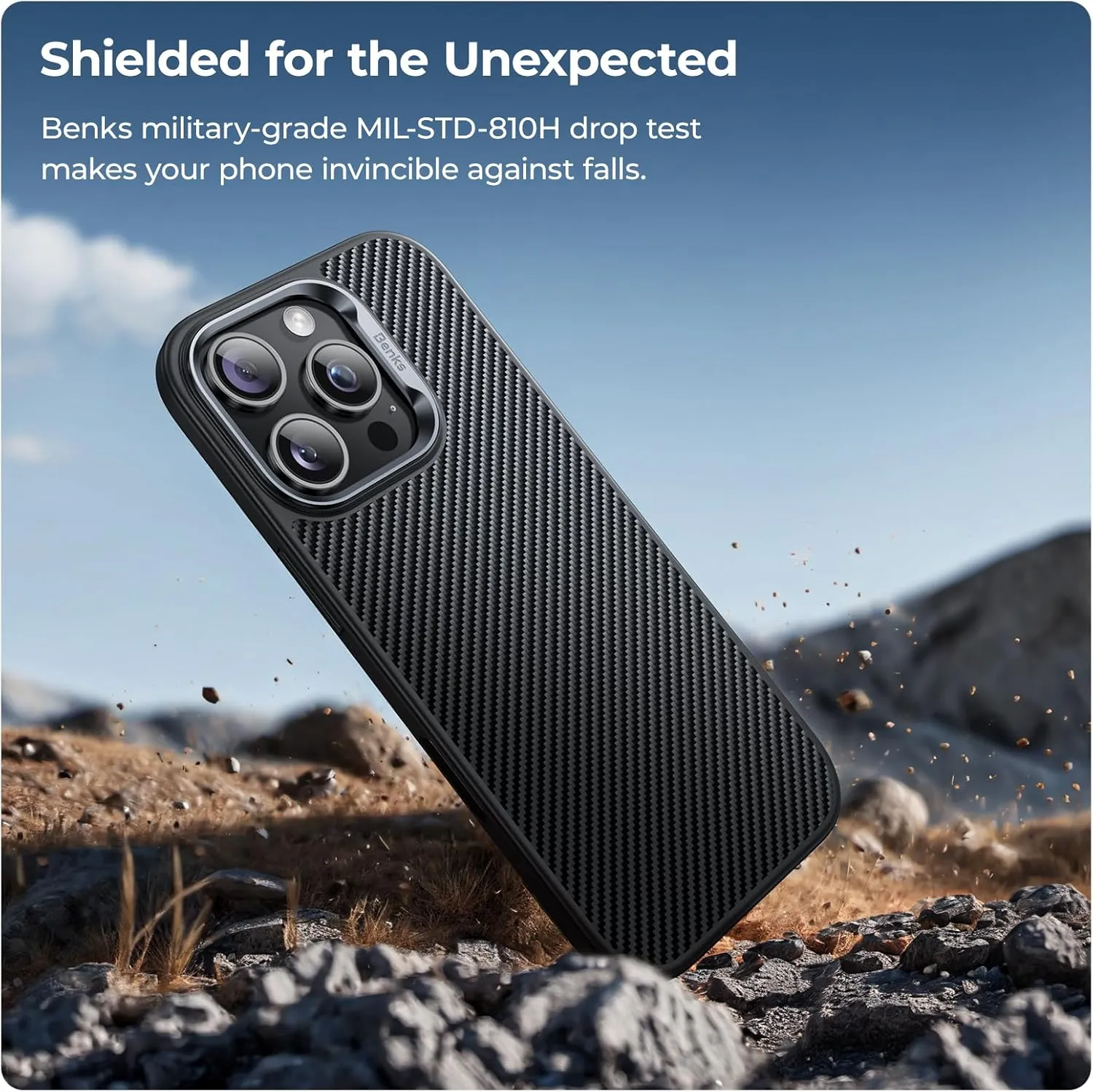 BENKS ArmorPro Case for iPhone 16 Pro with Camera Control Button, [Compatible with Magsafe] Military Grade Protective Case Built with Dupont Kevlar 600D Aramid Fiber