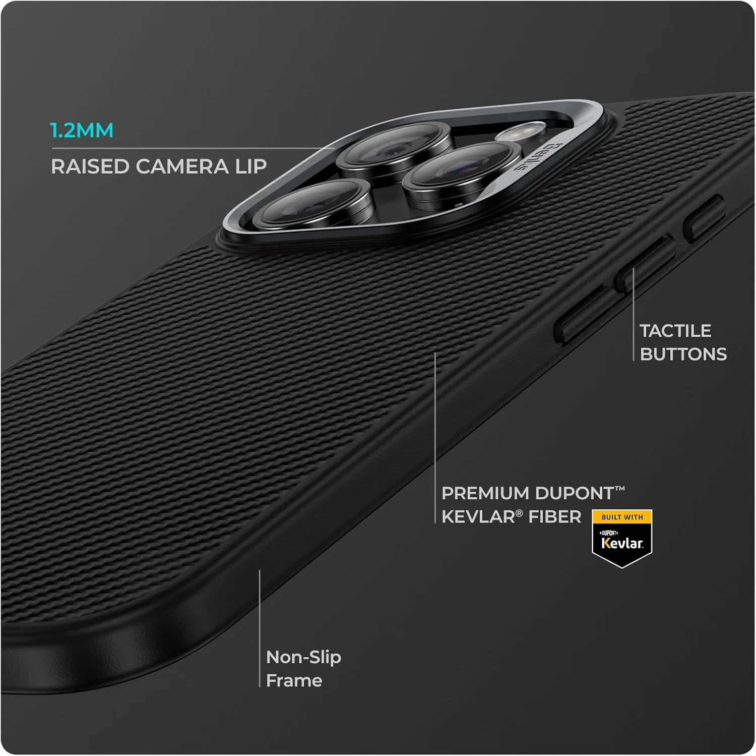 BENKS ArmorPro Case for iPhone 16 Pro with Camera Control Button, [Compatible with Magsafe] Military Grade Protective Case Built with Dupont Kevlar 600D Aramid Fiber