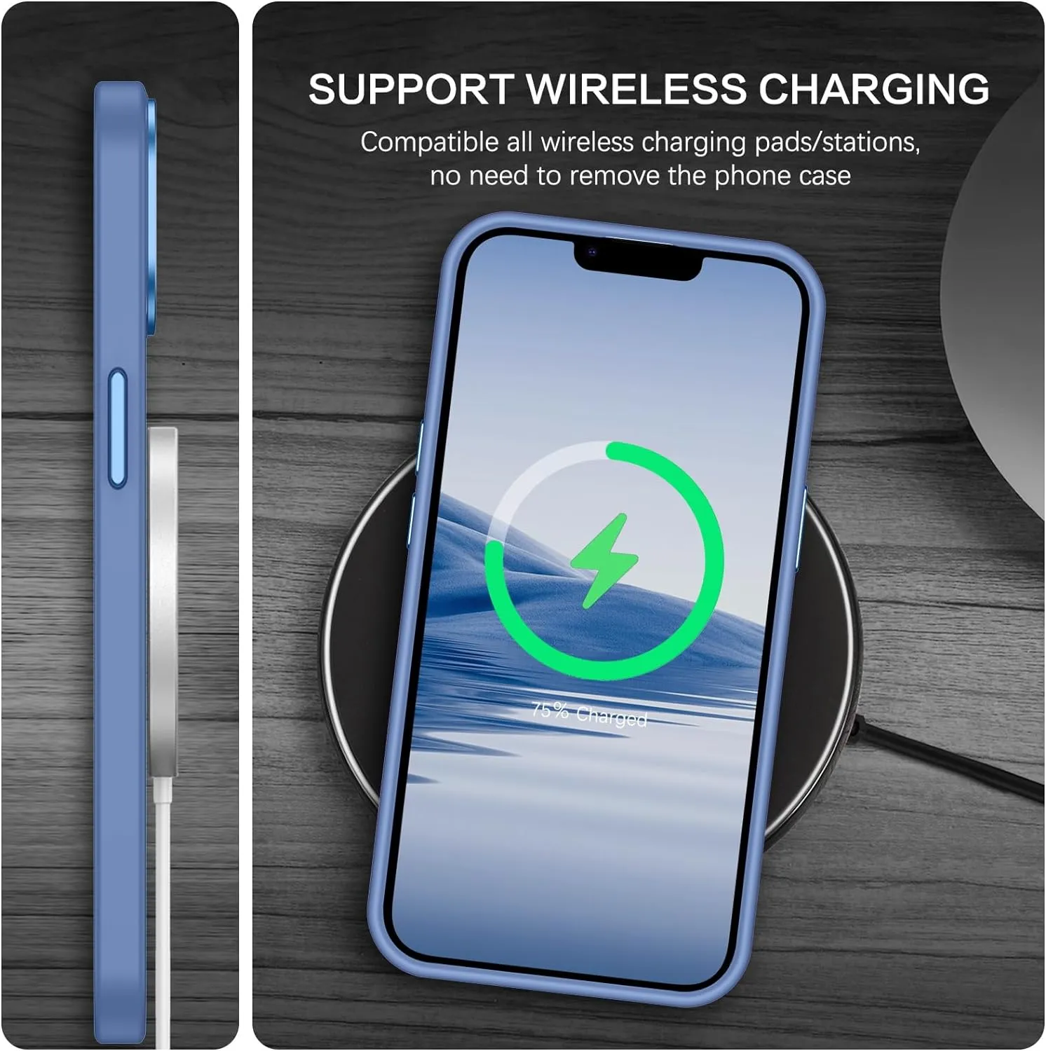 BENTOBEN Magnetic for iPhone 13 Case & iPhone 14 Case [Compatible with Magsafe] Translucent Matte Phone Case iPhone 13/14 Slim Shockproof Women Men Protective Cover for iPhone 13/14 6.1", Blue