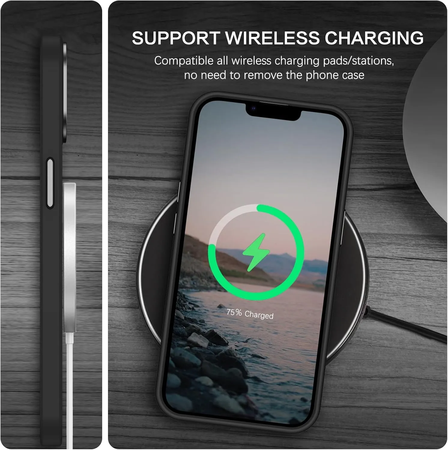 BENTOBEN Magnetic for iPhone 13 Case & iPhone 14 Case [Compatible with Magsafe] Translucent Matte Phone Case iPhone 13/14 Slim Thin Shockproof Women Men Protective Cases Cover, Black