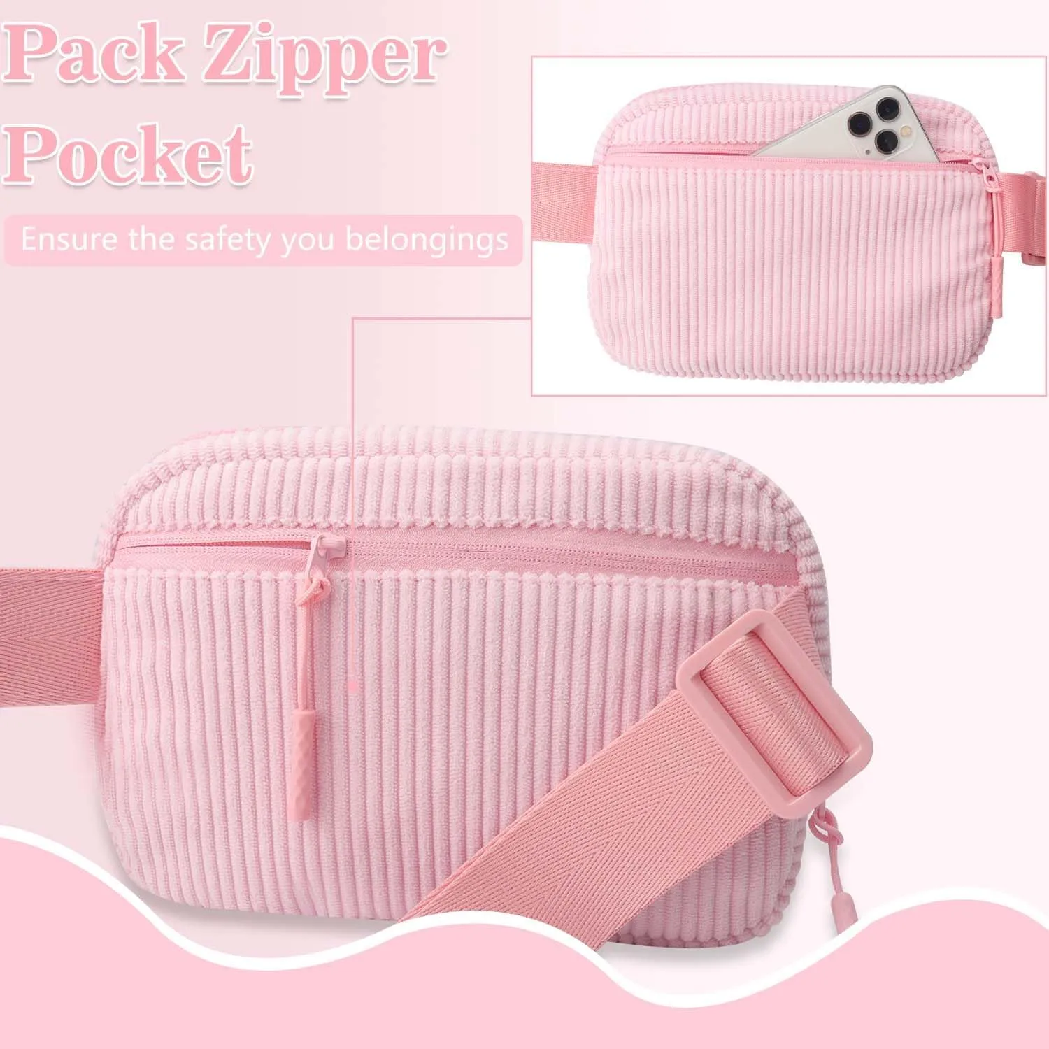 Birthday Gifts for Teenager Girls Kids - Personalized Belt Bag for Girls Women Fashion Waist Packs Trendy Travel Fanny Pack Crossbody Bags with with Initial Letter Patch Cute Stuff A