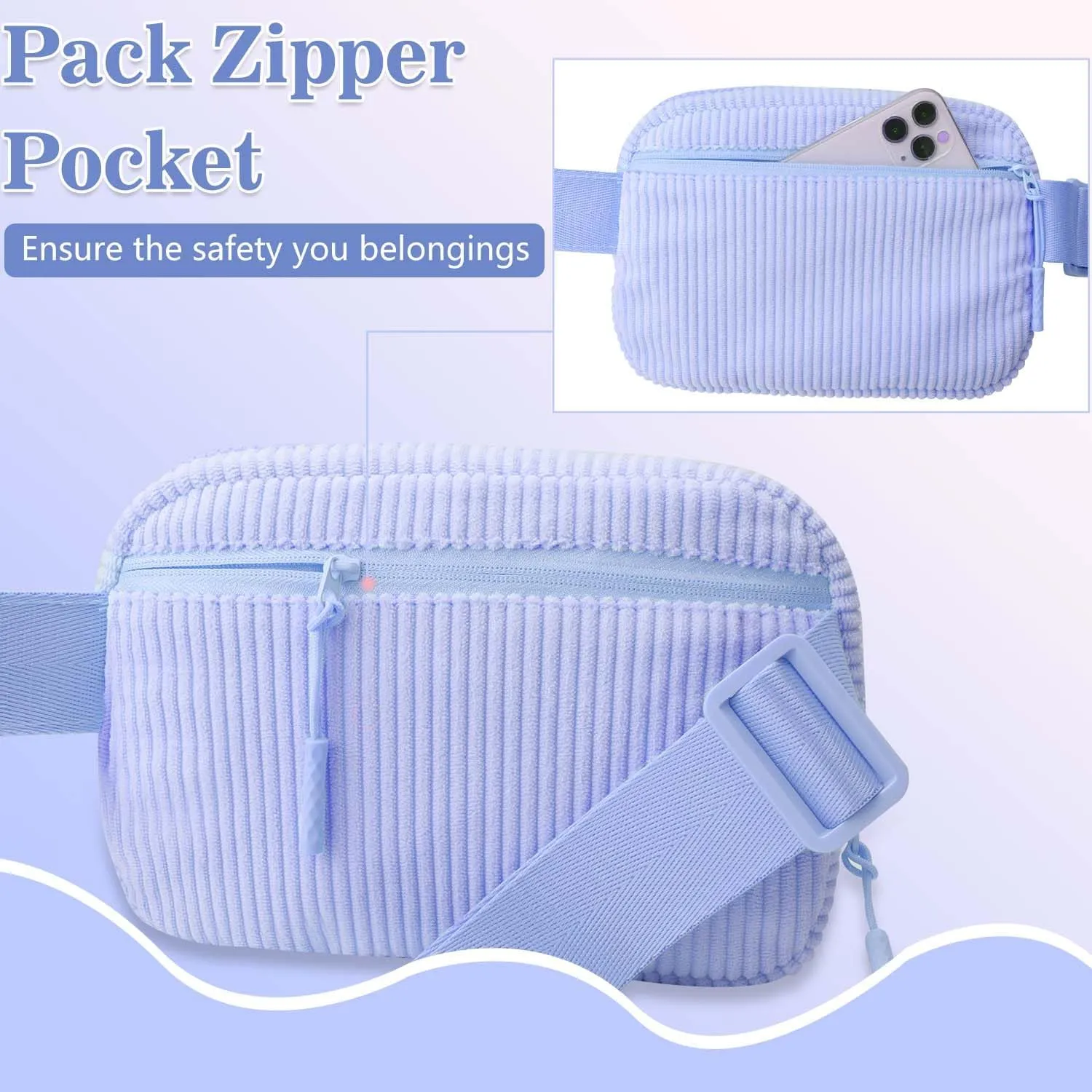 Birthday Gifts for Teenager Girls Kids - Personalized Belt Bag for Girls Women Fashion Waist Packs Trendy Travel Fanny Pack Crossbody Bags with with Initial Letter Patch Cute Stuff S