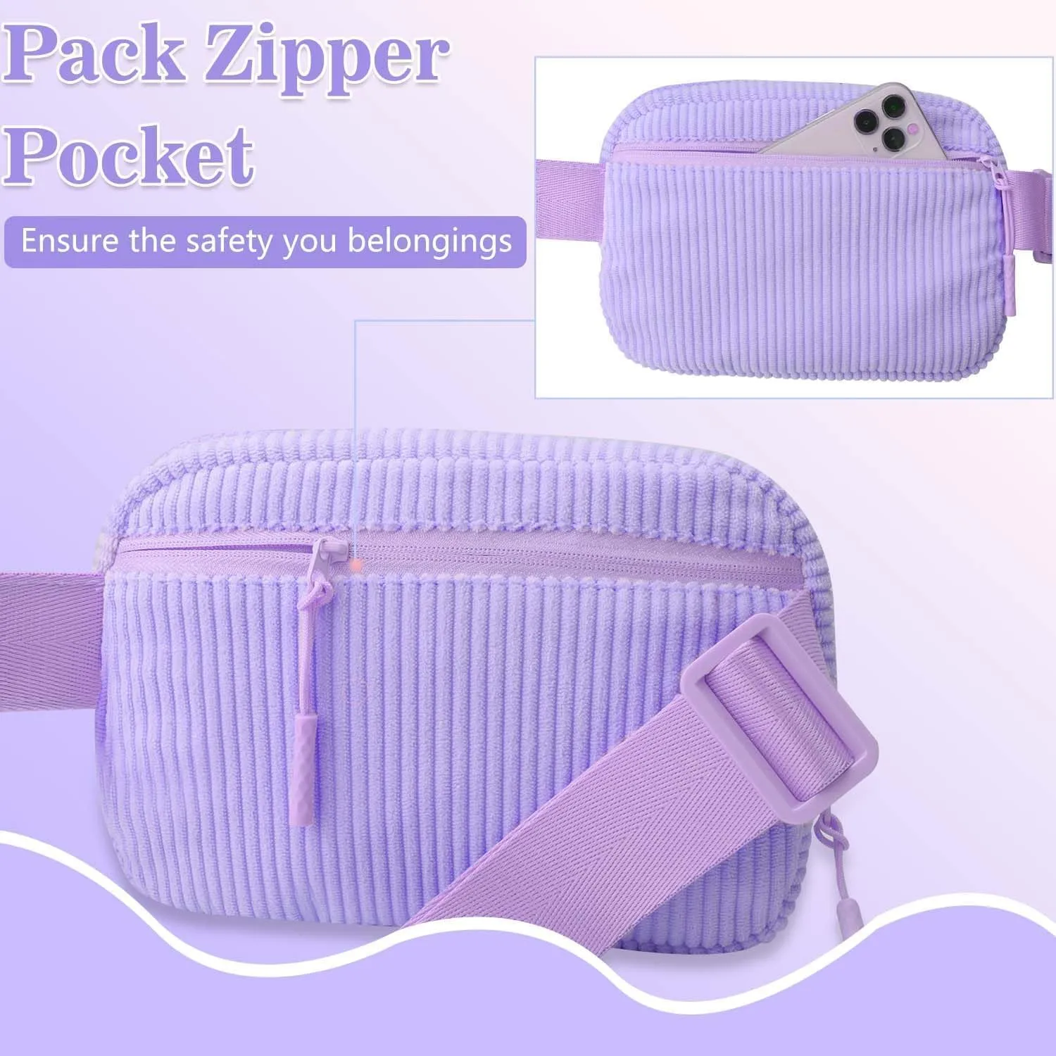 Birthday Gifts for Teenager Girls Kids - Personalized Belt Bag for Girls Women Fashion Waist Packs Trendy Travel Fanny Pack Crossbody Bags with with Initial Letter Patch Cute Stuff S