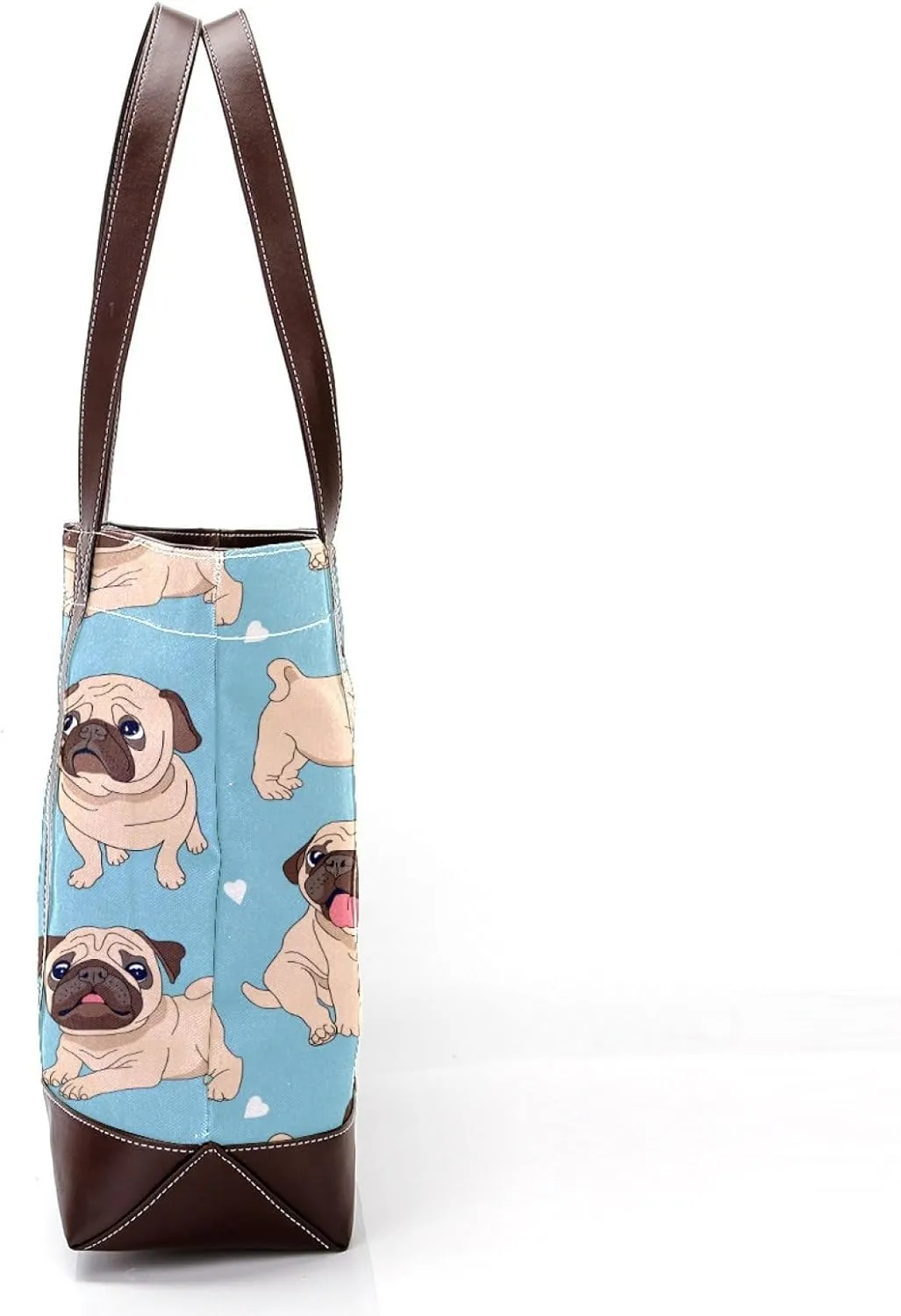 Blue Corgi Dog Fashion Leather Purse Bag for Women Top Handle Ladies Shoulder Bags with Pockets Zipper