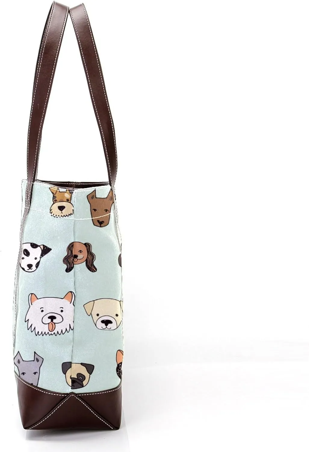 Blue Corgi Dog Fashion Leather Purse Bag for Women Top Handle Ladies Shoulder Bags with Pockets Zipper
