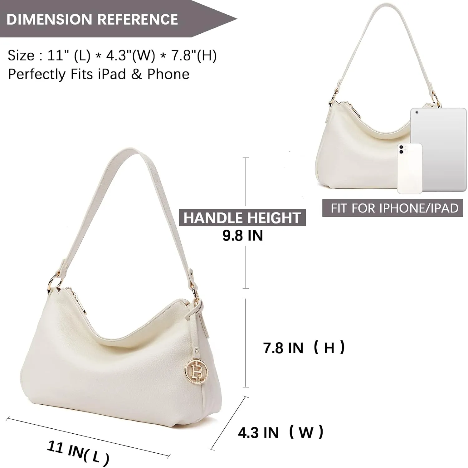 BOSTANTEN Purses for Women Vegan Leather Shoulder Bag Designer Ladies Hobo Handbags Pocketbooks
