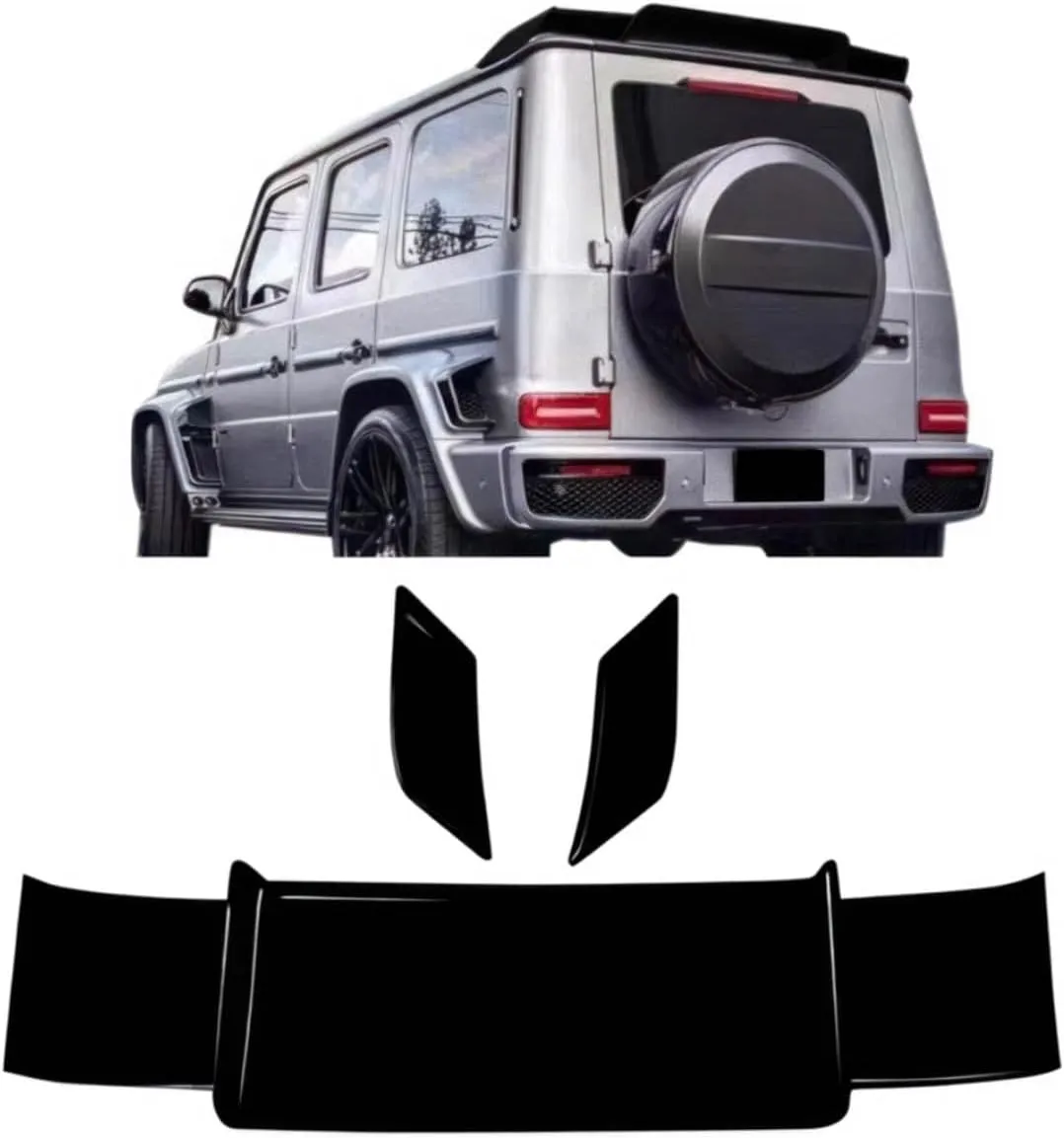 Brabus Style Rear Roof Spoiler Compatible with 2002-2024 Mercedes Benz G Class W463 / W464 - Window Spoiler for G500, G 550, G 63 AMG, G 65 AMG.