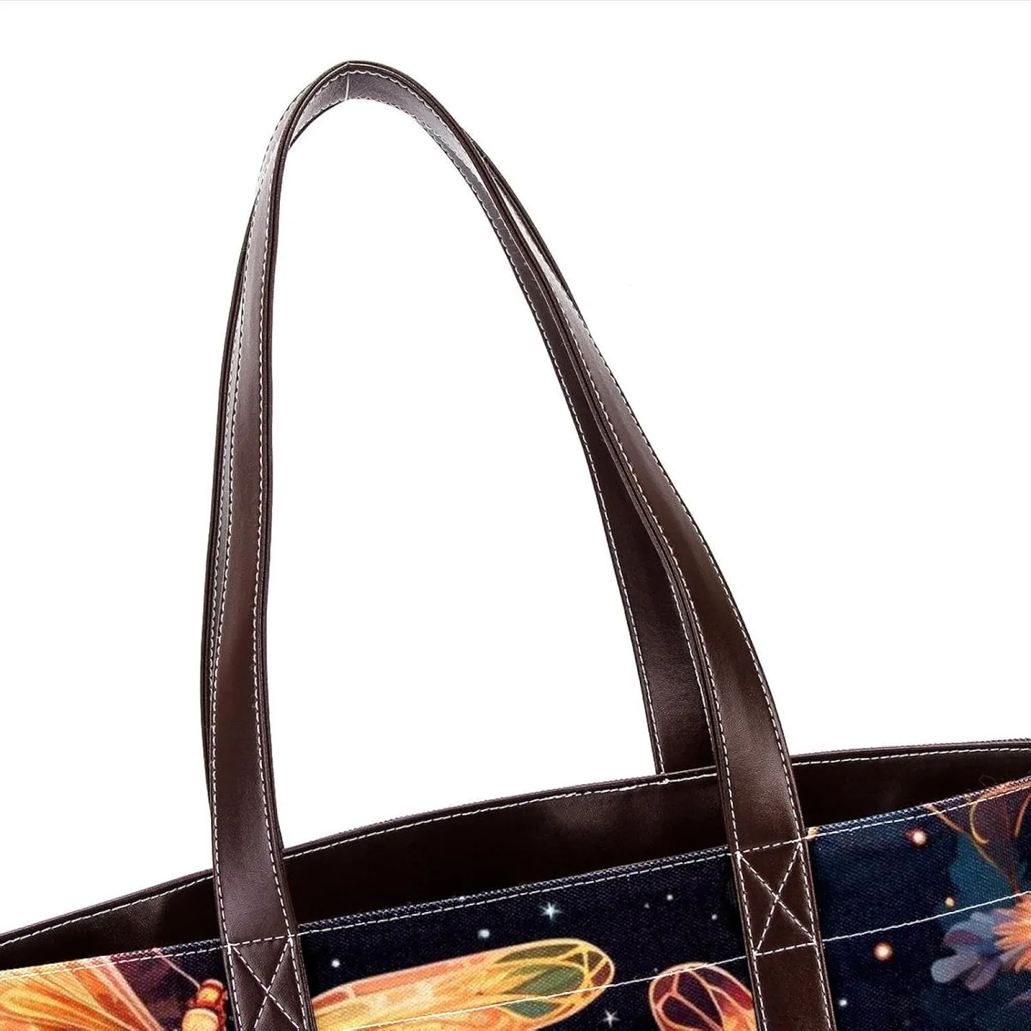 Bright Fireflies-573 Shoulder Purses for Women Large Soft Washed Leather Purses and Durable Handbags