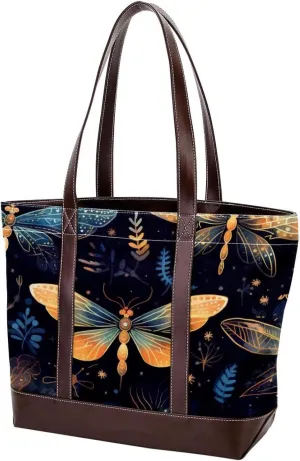 Bright Fireflies-573 Shoulder Purses for Women Large Soft Washed Leather Purses and Durable Handbags