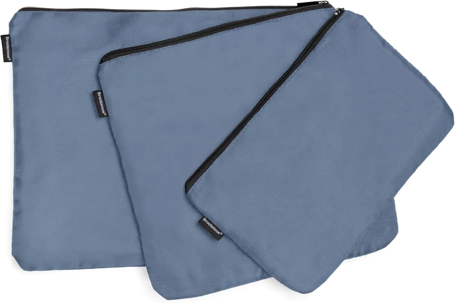 Brookstone Packing Cubes - 6 Piece Compression Packing Cubes for Travel - Tear Resistant Travel Essentials Bag Organizer Set, Denim Blue