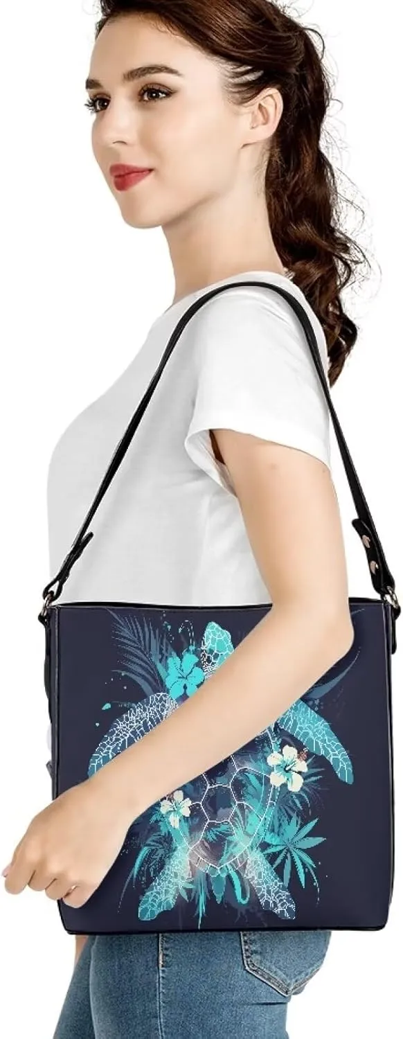 Bucket Bags Purses for Women with Adjustable Strap, Black Cat Print PU Leather Tote Handbags Top Handle Satchel