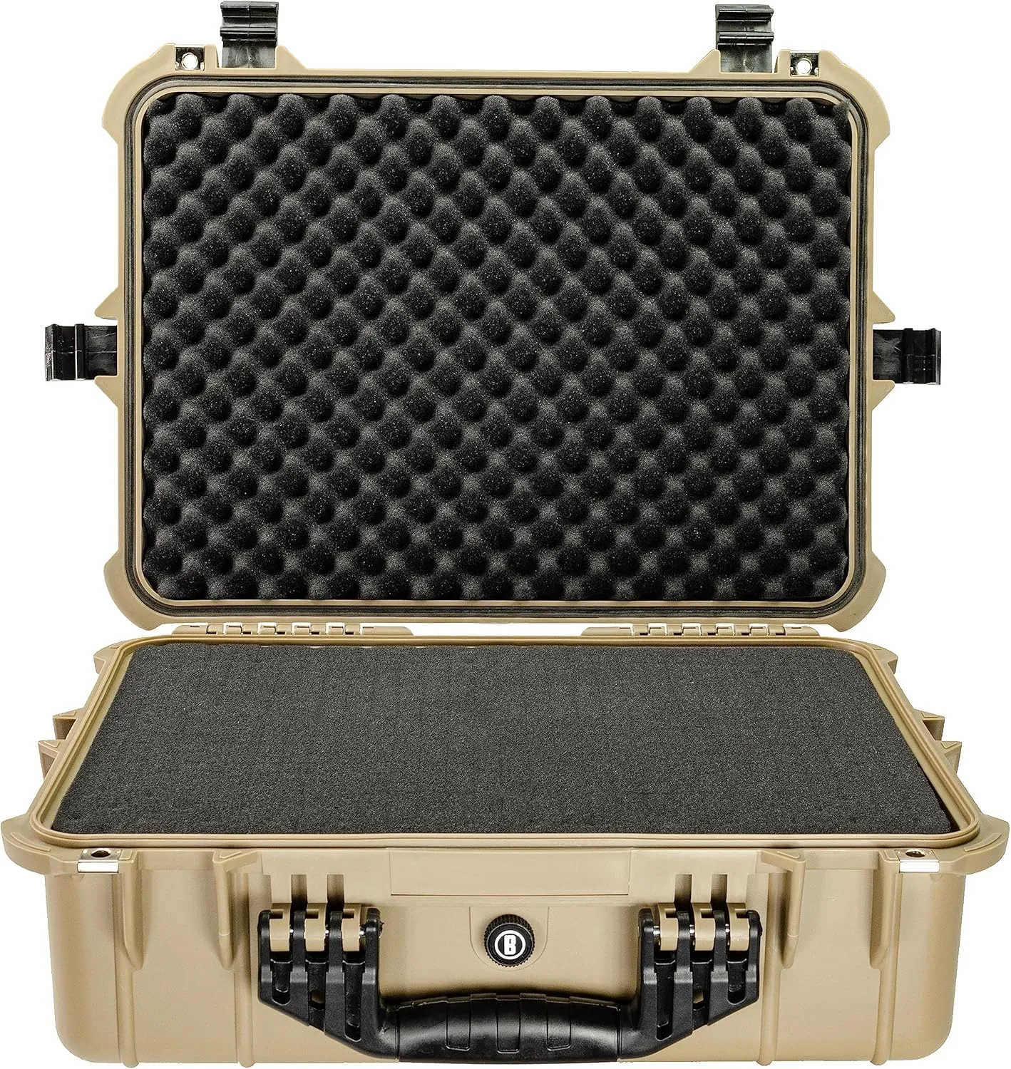Bushnell 20 Inch Large Waterproof Hard Camera Case For Binoculars, Optics, Equipment, Shock Proof, and TSA Ready (Tan)