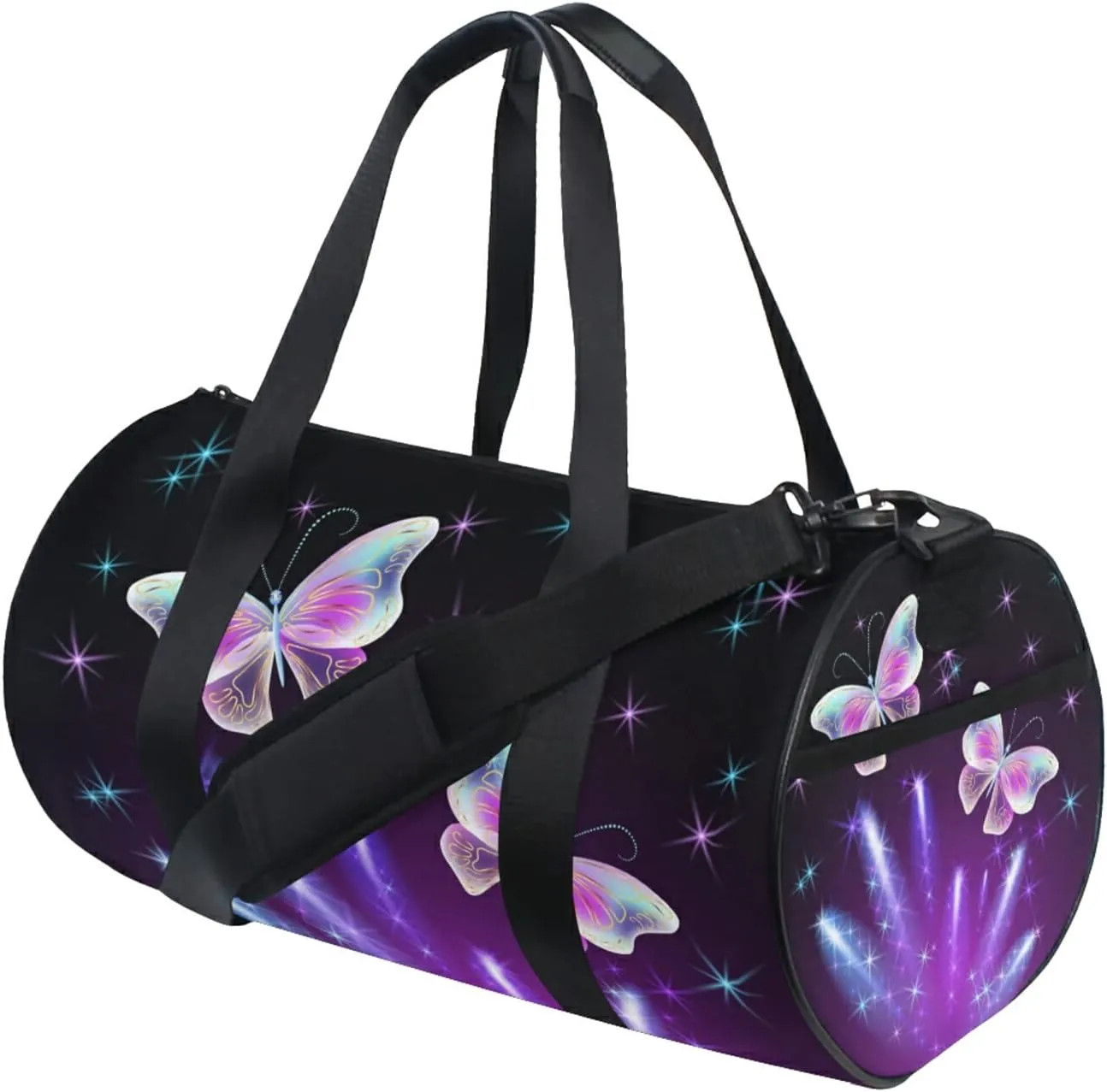 Butterflies Duffel Bag,Canvas Travel Bag for Gym Sports and Overnight