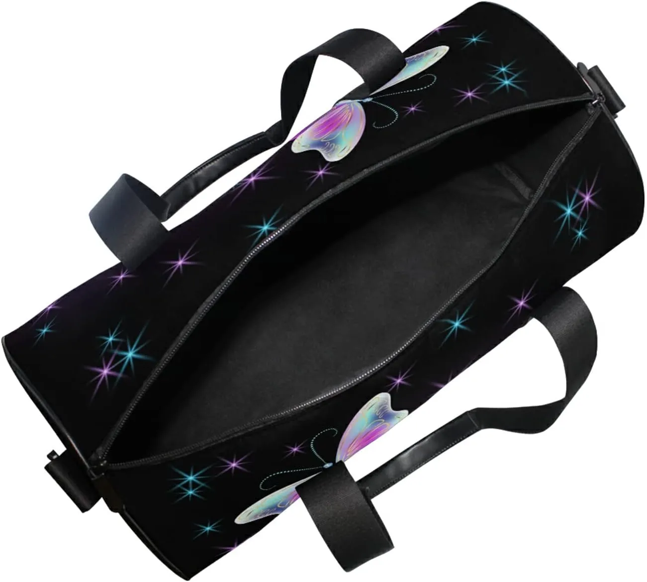 Butterflies Duffel Bag,Canvas Travel Bag for Gym Sports and Overnight