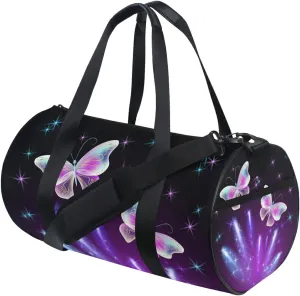 Butterflies Duffel Bag,Canvas Travel Bag for Gym Sports and Overnight