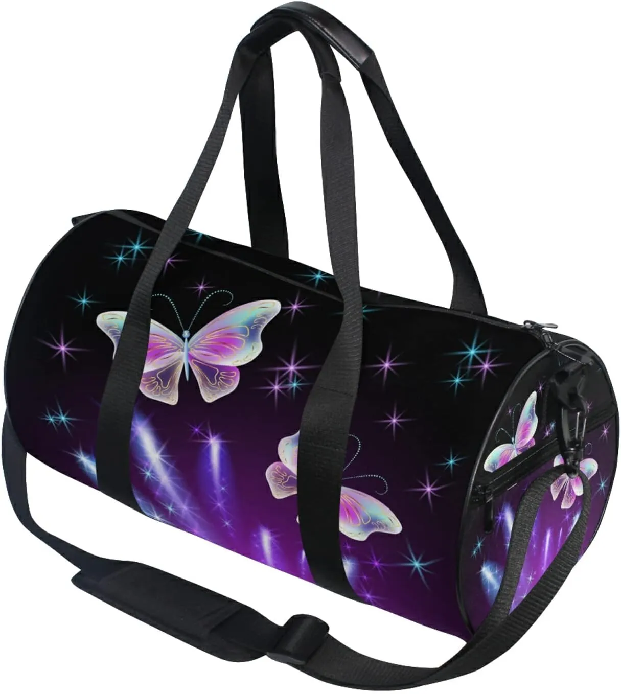 Butterflies Duffel Bag,Canvas Travel Bag for Gym Sports and Overnight