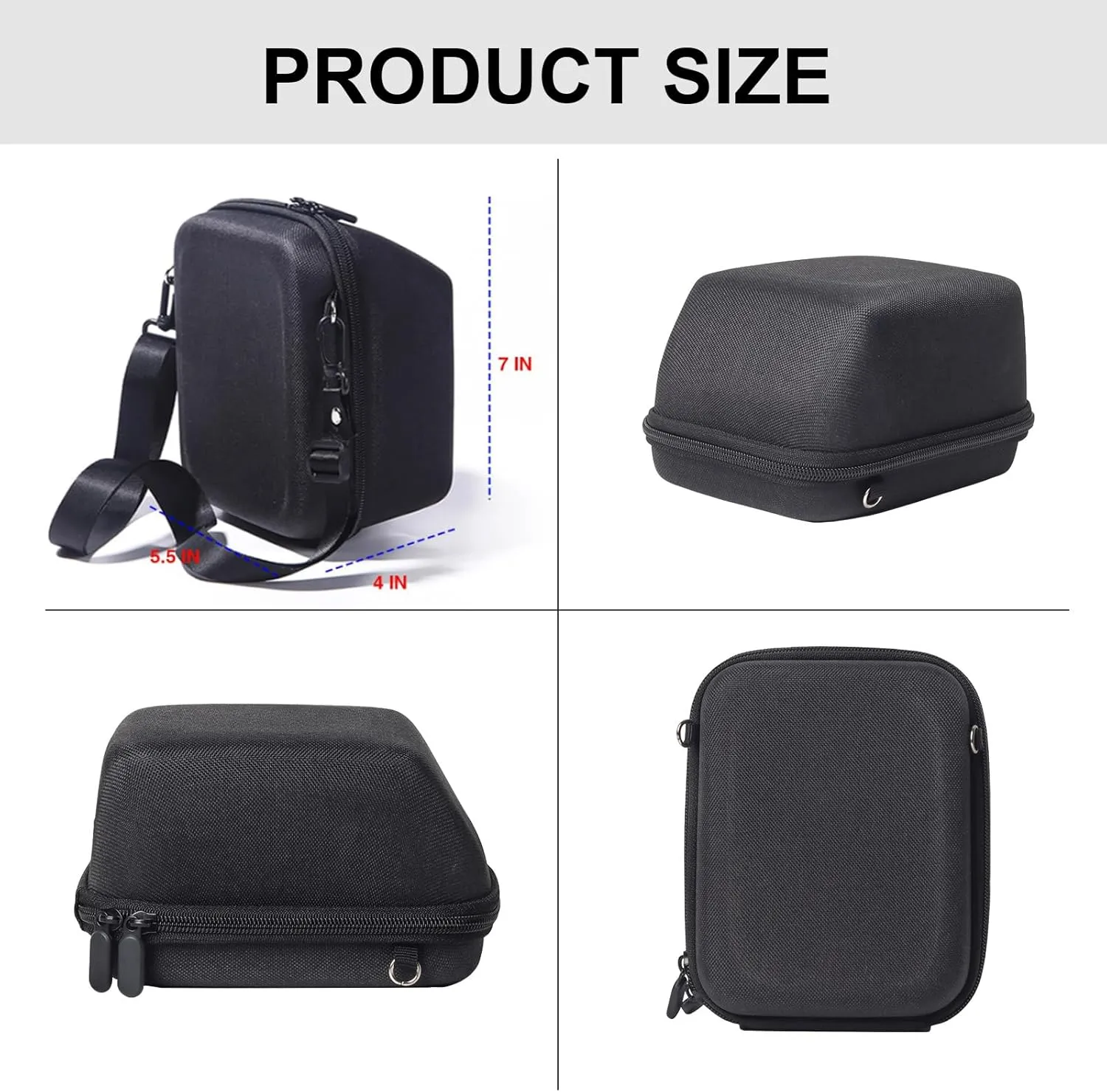 CAIYOULE Camera Case for Polaroid OneStep, OneStep , Onestep 2, Now, Now  Gen 2 Instant Film Camera, Protective Hard Shell Camera Crossbody Bag with Adjustable Shoulder Strap, Black (No Camera)