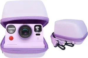 Camera Case for Polaroid OneStep 2VF/Now  Camera, Hard Carrying Case Protective EVA Storage Bag for One Step /Now/Now  Plus 2nd I-Type Instant Film Camera with Shoulder Strap, Purple