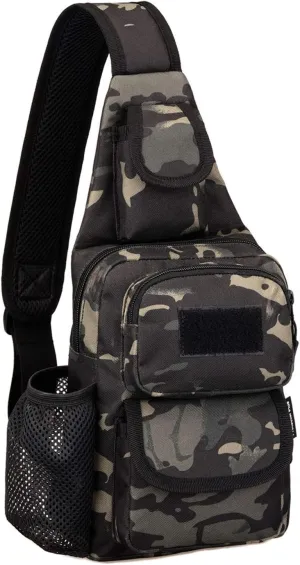 CamGo Tactical Chest Sling Bag One Strap Crossbody Daypack Mini Shoulder Backpack for Sport Daily Use