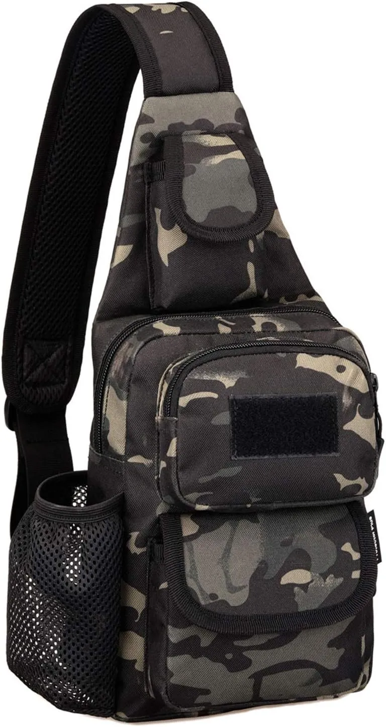 CamGo Tactical Chest Sling Bag One Strap Crossbody Daypack Mini Shoulder Backpack for Sport Daily Use