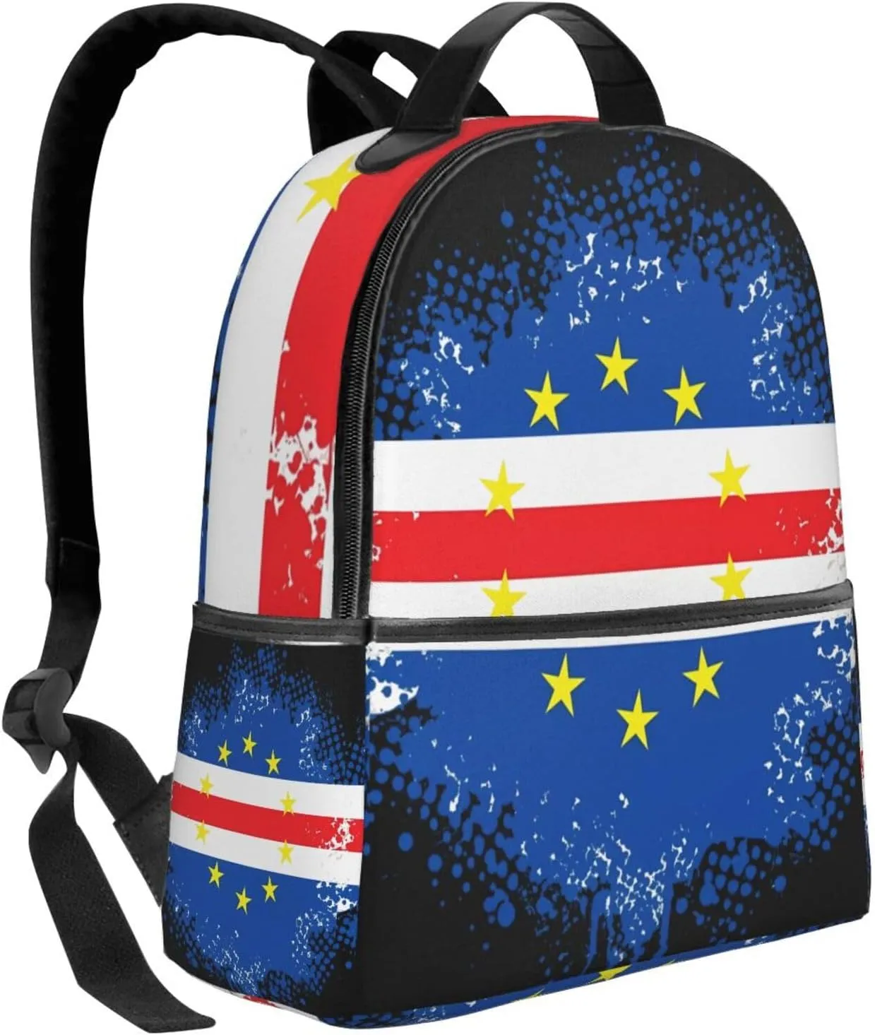 Cape Verde Cape Verdean Flag Casual Backpacks Laptop Backpack Carry-on Daypack Sports Travel Rucksack Lightweight Working Bag for Outdoor Hiking Cycling Walking