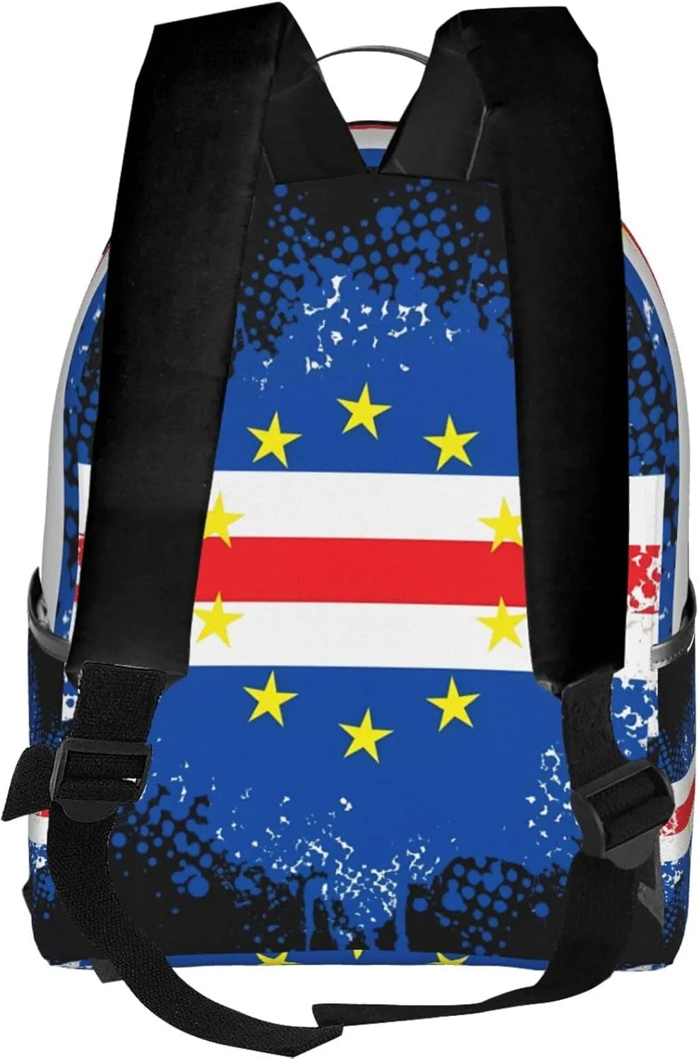 Cape Verde Cape Verdean Flag Casual Backpacks Laptop Backpack Carry-on Daypack Sports Travel Rucksack Lightweight Working Bag for Outdoor Hiking Cycling Walking