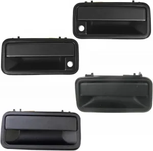 Car Door Handle Exterior Front Rear Left Right 4pcs Textured for Chevy for Tahoe, for Chevy/GMC for C/K 2500/1500 Suburban for C/K 3500/2500, for GMC for Yukon Black 15742234,Free Return