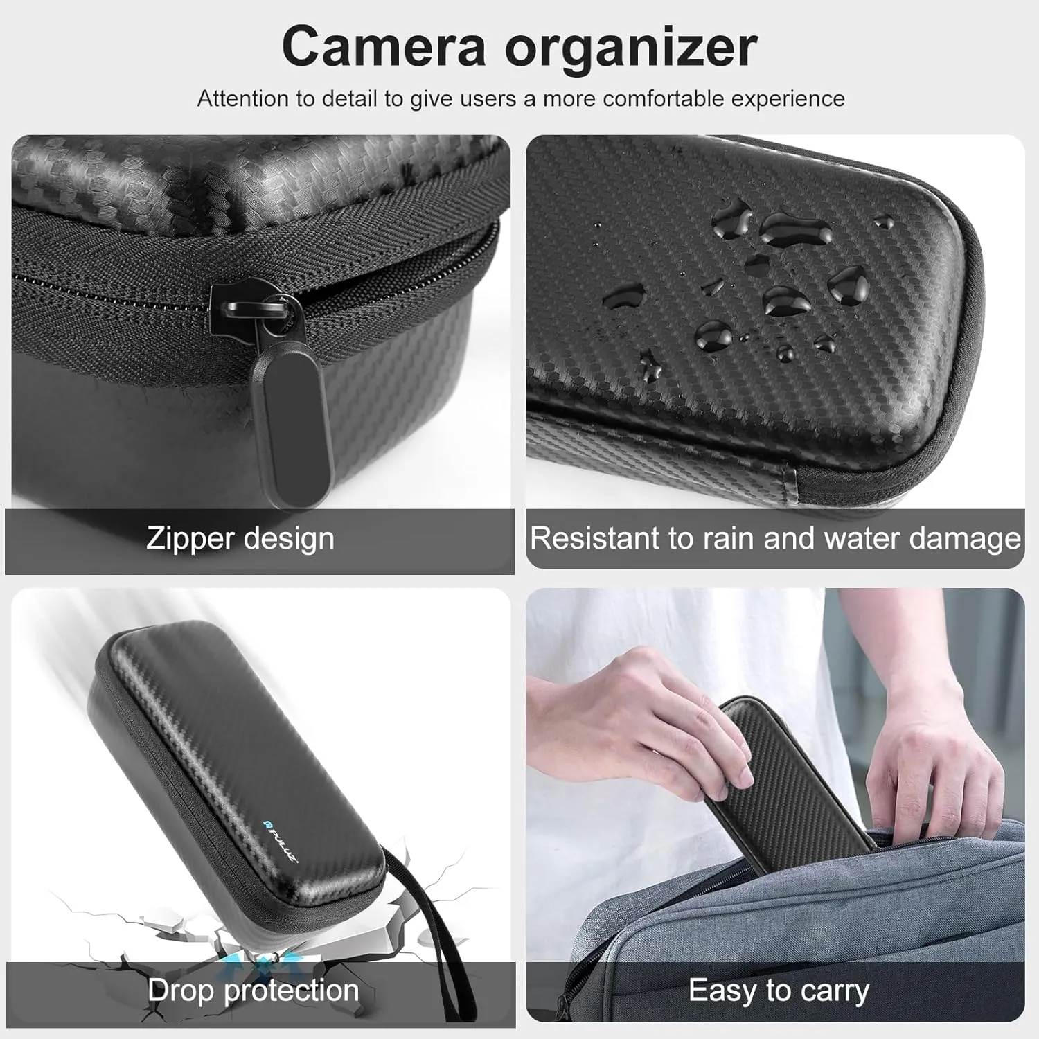 Carrying Case for DJI Osmo Pocket 3 Camera,Portable Carbon Fiber EVA Bag Case,Portable Storage Case Carry Bag for Pocket 3 Accessories