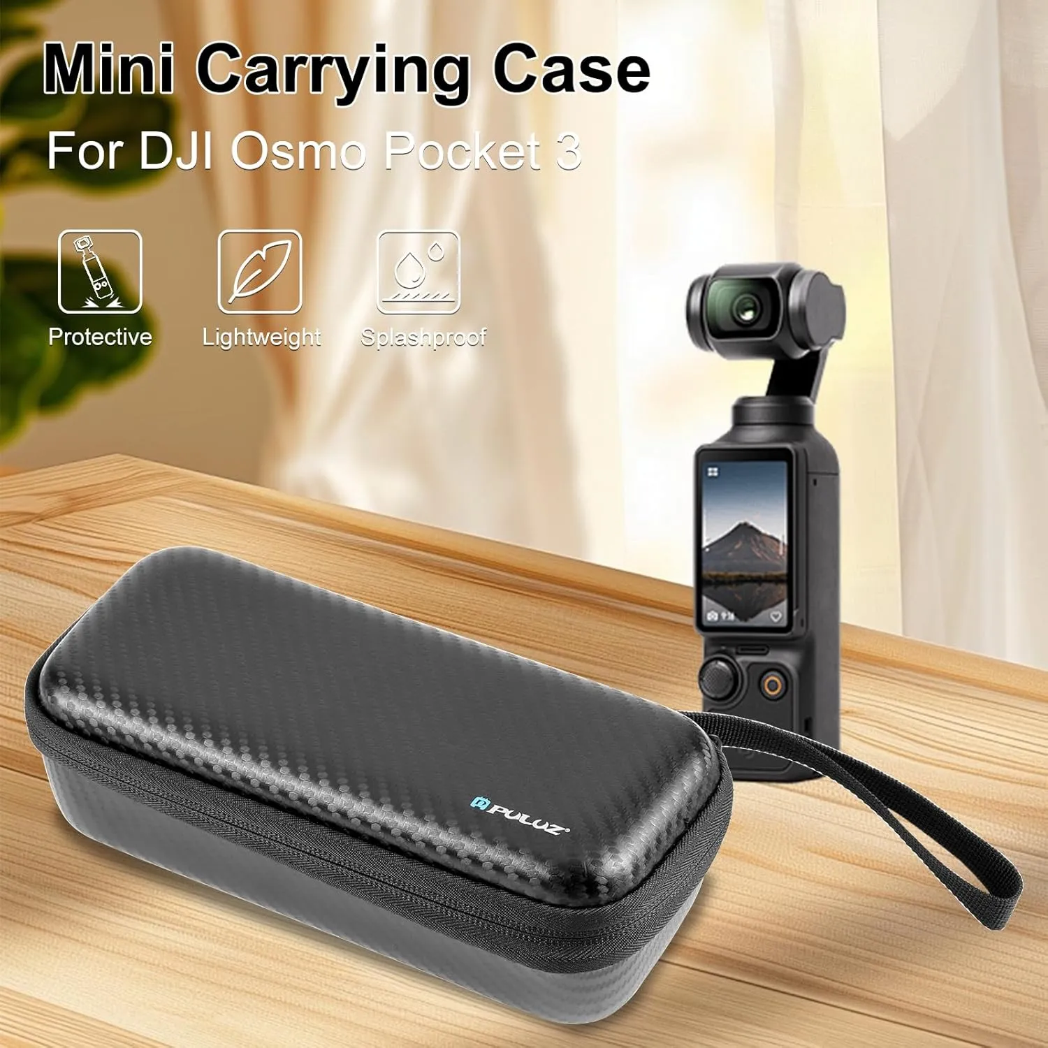 Carrying Case for DJI Osmo Pocket 3 Camera,Portable Carbon Fiber EVA Bag Case,Portable Storage Case Carry Bag for Pocket 3 Accessories