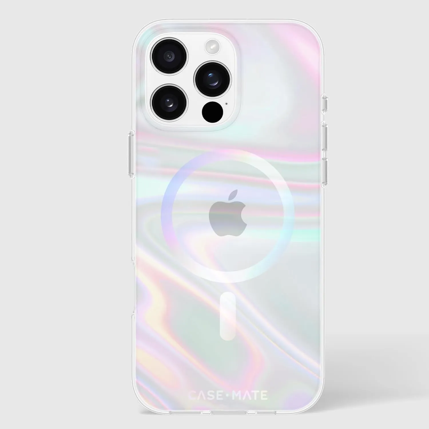 Case-Mate iPhone 16 Pro Max Case [Compatible with MagSafe] - Stylish Iridescent Phone Case with 12ft Drop Protection - Premium Magnetic Cover for iPhone 16 Pro Max - Soap Bubble