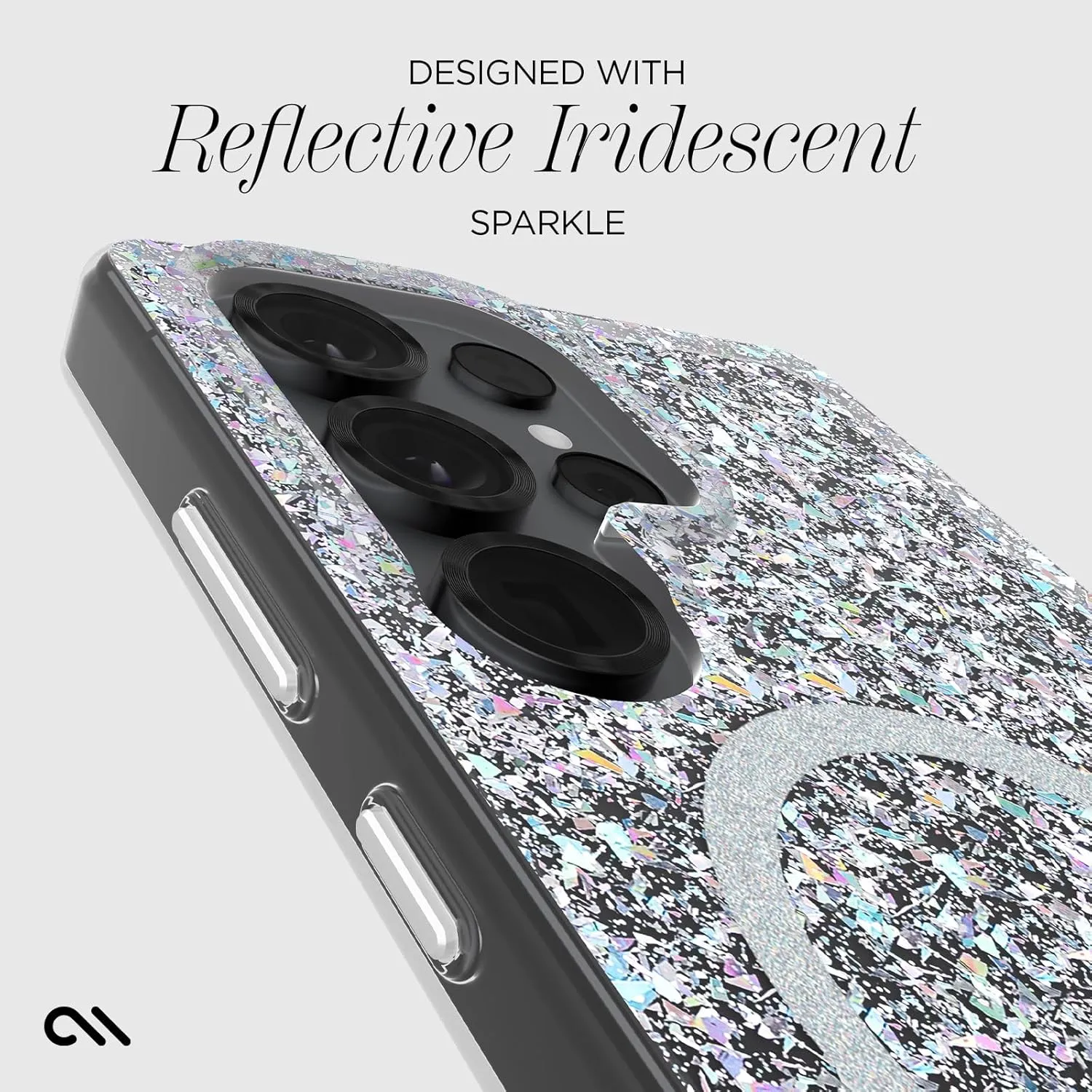 Case-Mate Samsung Galaxy S25 Ultra Case [Magnetic and Wireless Charging] Iridescent Sparkle Phone Cover [12ft Drop Protection] - Premium Phone Case for Samsung Galaxy S25 Ultra 6.9" - Twinkle Disco