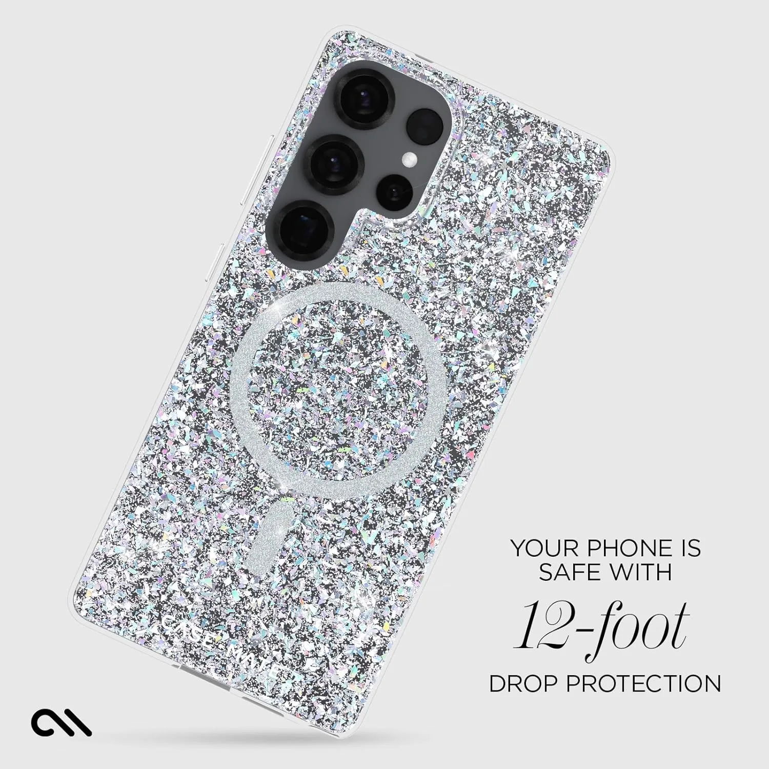 Case-Mate Samsung Galaxy S25 Ultra Case [Magnetic and Wireless Charging] Iridescent Sparkle Phone Cover [12ft Drop Protection] - Premium Phone Case for Samsung Galaxy S25 Ultra 6.9" - Twinkle Disco