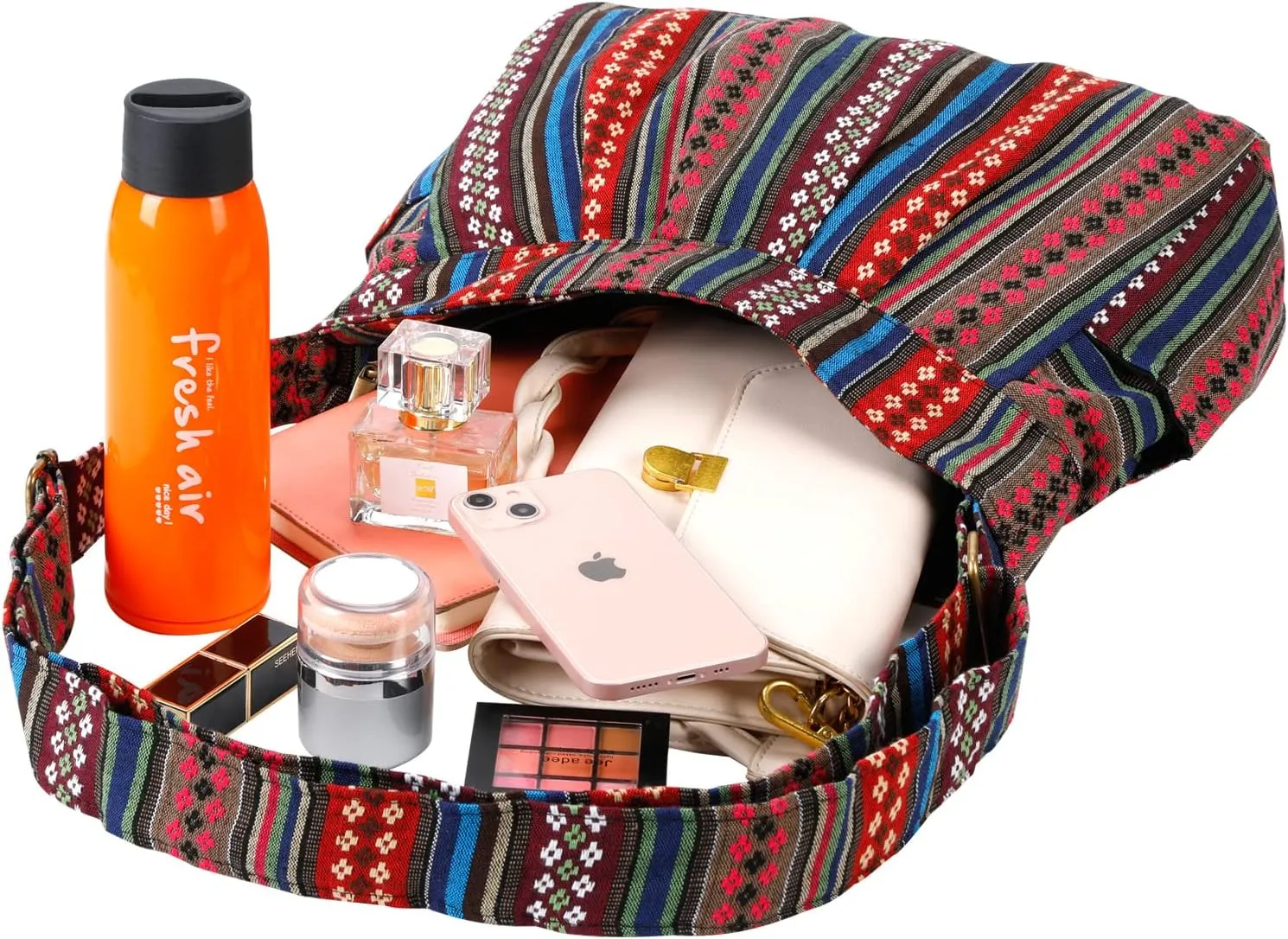 Casual Large Durable Fabric CrossBody Hobo Shoulder Messenger Travel Purse Wallet Handbag Tote Bag