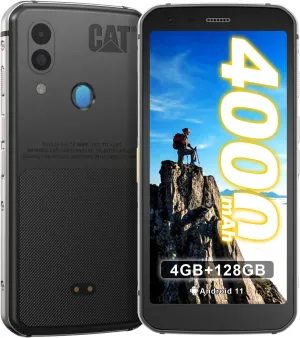 CAT S62 Rugged Cell Phone Unlocked (128GB, 4GB) 5.7" IP68 Waterproof Android Smartphone, 12MP Dual Camera, All Day Battery, NFC, Fingerprint Unlock, Snapdragon 660 Nano Slot(Black) New