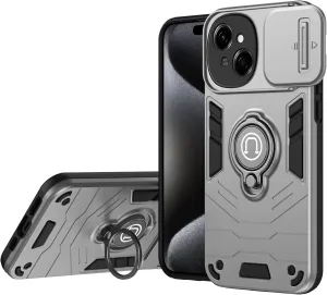 Cell Phone Case Compatible with Tecno Spark Go 1 Case with Kickstand & Slide Camera Cover, Shockproof Military-Grade Case Rugged Protective Cover Compatible with Tecno Spark Go 1 Phone Durable Protect