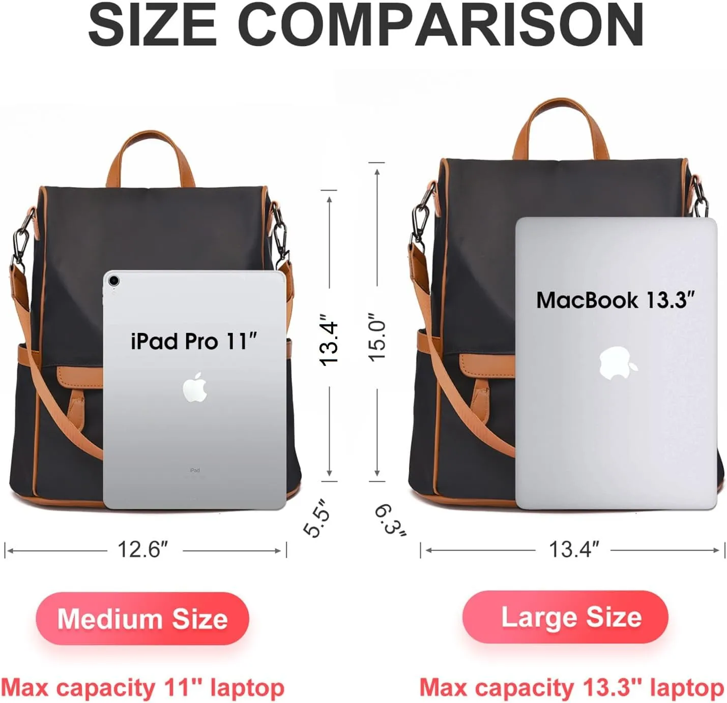 CHARMORE Women Travel Backpack Anti Theft Rucksack Nylon Waterproof Casual Daypacks Lightweight Backpack