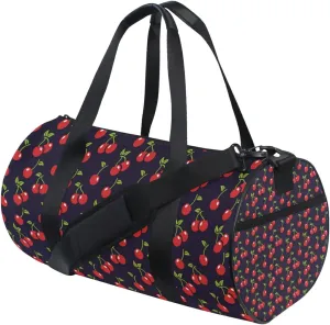 Cherry Duffel Bag,Canvas Travel Bag for Gym Sports and Overnight