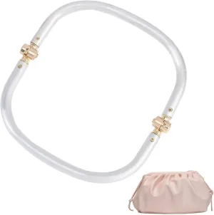 CHGCRAFT 7 inch Aluminium Purse Flex Frames Metal Purse Frame Handle Kiss Clasp Purse Frame Coin Handbag Hinges for Bag Coin Purse Handmade Wallet DIY Craft, Golden, 3.94×7.17×0.98inch