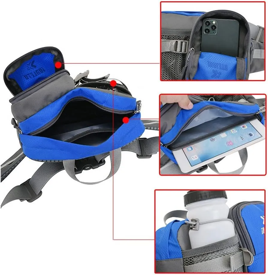 Clakllie Lightweight Running Fanny Pack Multipurpose Hip Bum Bags Hands-free Daily Waist Packs for Outdoor Sports Exercise