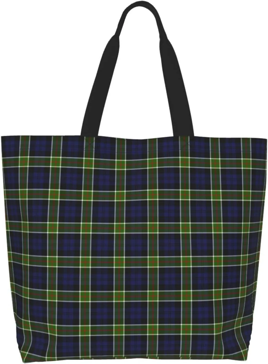 Clan Mackay Tartan Plaid Scottish Tote Bag For Women Weekender Travel Bag Reusable Grocery Bags Large Totes Handbags