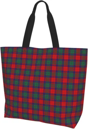 Clan Mackay Tartan Plaid Scottish Tote Bag For Women Weekender Travel Bag Reusable Grocery Bags Large Totes Handbags