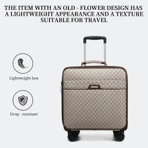 Classic Boarding Travel Box Luggage, 16 inch, Fashionable Premium Trolley with TSA Lock & Spinner Wheels, Wear Resistant and Drop Resistant, Large Capacity Carry-On Cabin Bag Suitcase